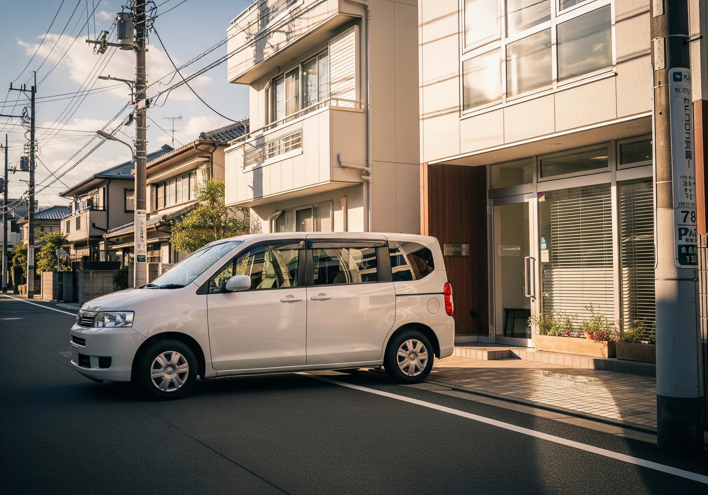 事業所の送迎に使われる車